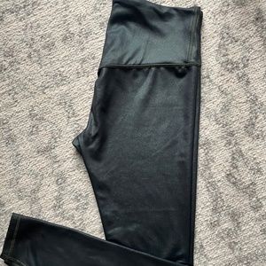 Athleta Shimmer Green high rise legging S